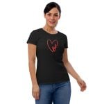 Women's Valentine's Day Short Sleeve T-Shirt - Heart Love