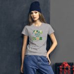 Woman's St. Patrick's Day Short Sleeve T-Shirt - Beer and Gold