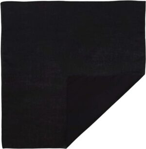 12 pieces, Solid Color Bandana, Imported, 100% Cotton, Black, 22" x 22"
