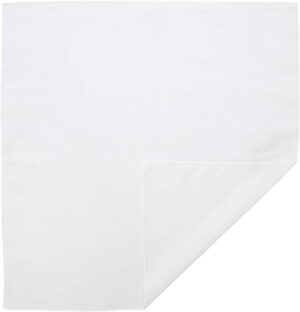 12 pieces, Solid Color Bandana, Imported, 100% Cotton, White, 22" x 22"
