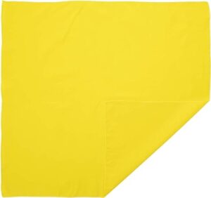 12 pieces, Solid Color Bandana, Imported, 100% Cotton, Yellow, 22" x 22"
