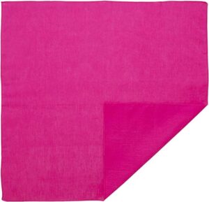 12 pieces, Solid Color Bandana, Imported, 100% Cotton, Hot Pink, 22" x 22"