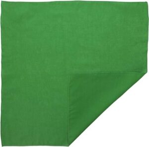12 pieces, Solid Color Bandana, Imported, 100% Cotton, Kelly Green, 22" x 22"