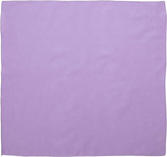 1pc Lilac Solid Color Bandanas, 100% Cotton - 22x22 Inches