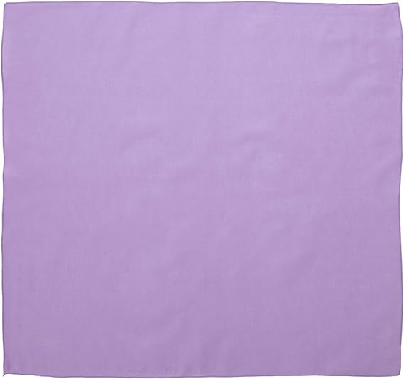 12-pack Lilac Solid Color Bandanas, 100% Cotton - 22x22 Inches