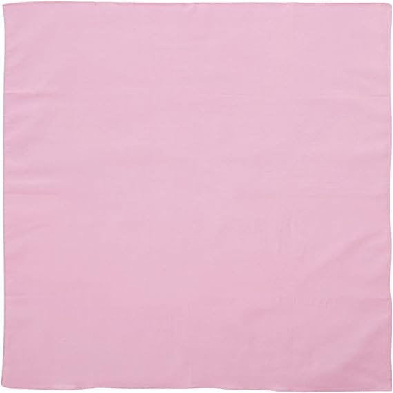 1pc Pink Solid Color Bandanas, 100% Cotton - 22x22 Inches