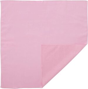 12 pieces, Solid Color Bandana, Imported, 100% Cotton, Light Pink, 22" x 22"