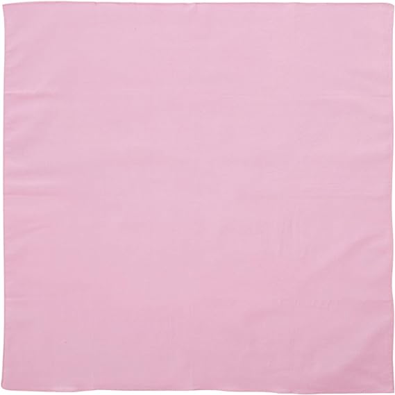 12-pack Pink Solid Color Bandanas, 100% Cotton - 22x22 Inches