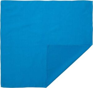 12 pieces, Solid Color Bandana, Imported, 100% Cotton, Turquoise, 22" x 22"
