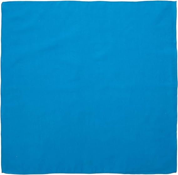 1pc Turquoise Solid Color Bandana 22x22 Inches 100% Cotton