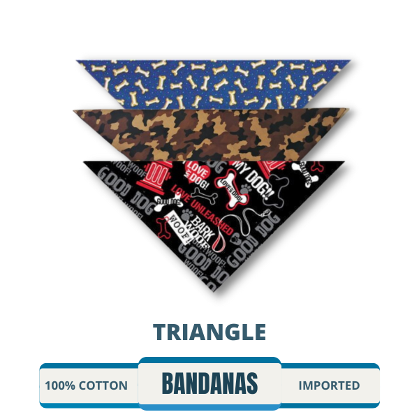 A set of colorful triangle bandanas perfect for all your accessorizing needs, available for sale in bulk or wholesale. Buy triangle bandanas in bulk now!