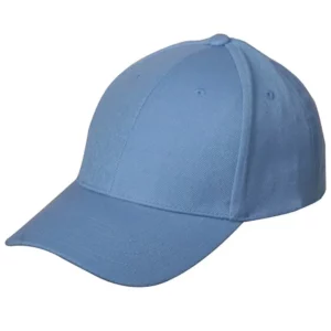 Wool Look Baseball Hat with Adjustable Velcro Back - 1 piece, Light Blue