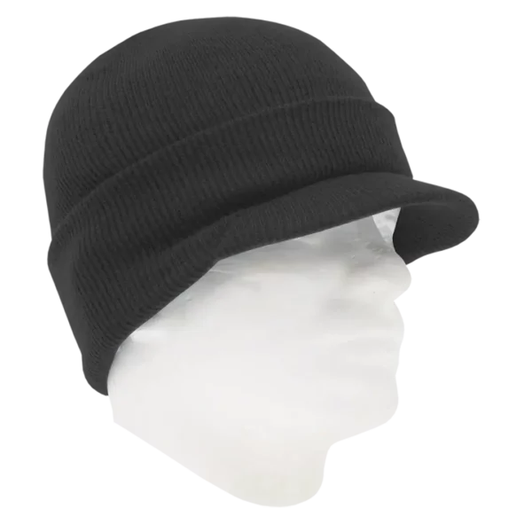 Dark Grey Ski Hat with Visor - 1 piece