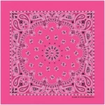 12 pieces, Western Paisley Bandana - Made in USA 100% Cotton, Fuchsia, 22" x 22"
