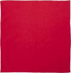 12 pieces, Solid Color Bandana, Imported, 100% Cotton, Red, 22" x 22"