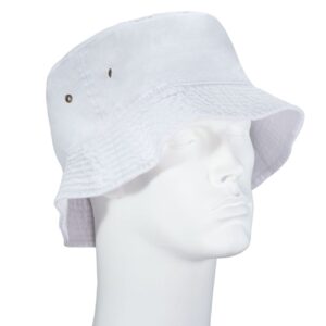 White Bucket Hat - Mixed Sizes - Dozen - 12 pieces