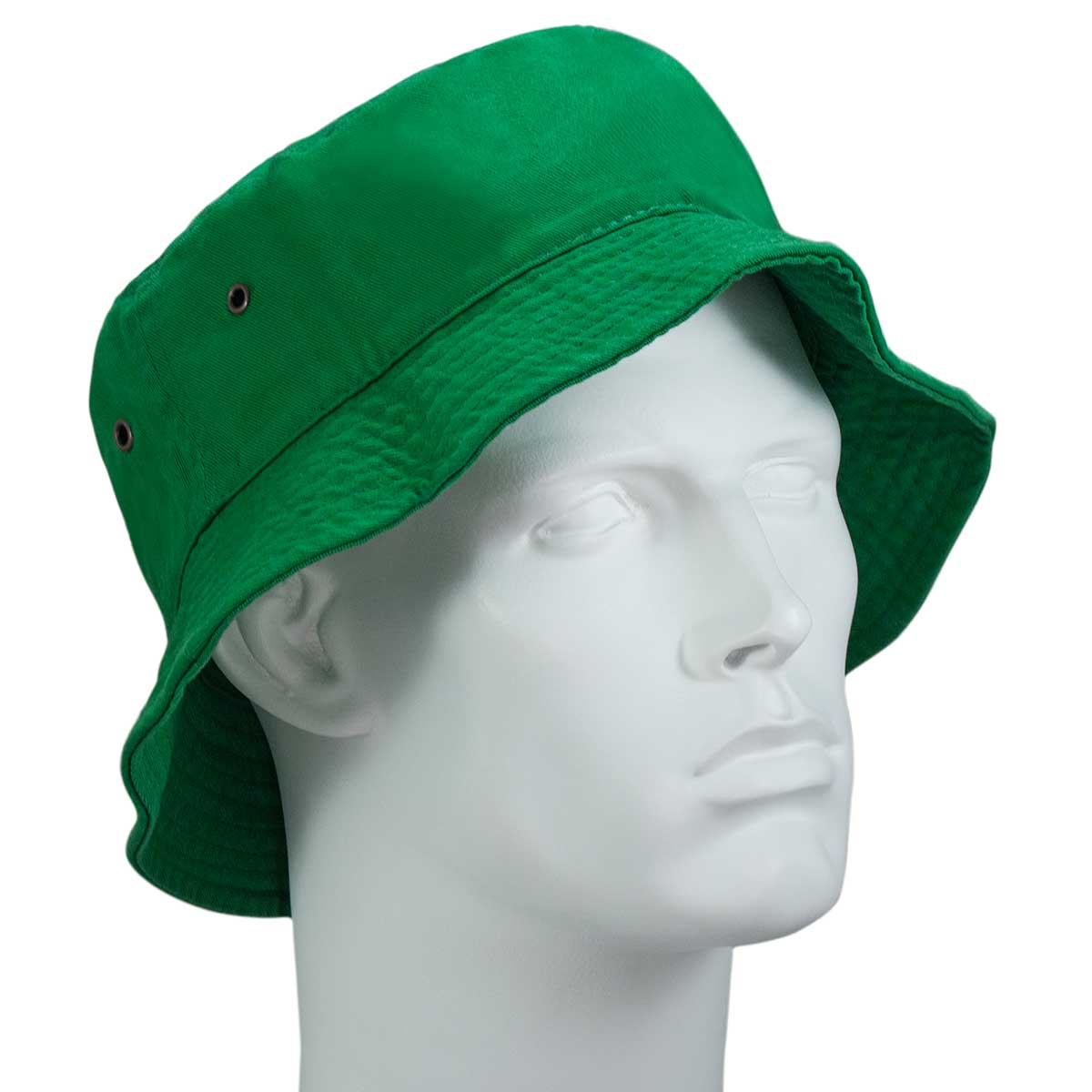 Wholesale Kelly Green Bucket Hats - Mixed Sizes, Dozen Pack