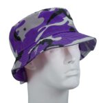Purple Camo Bucket Hat - Mixed Sizes - Dozen - 12 pieces