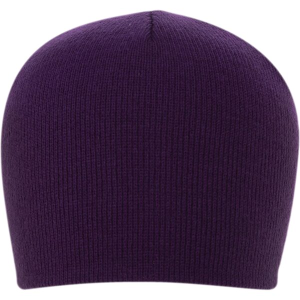 Solid Color Beanie Winter Hat - Purple / Grape, 12 pieces