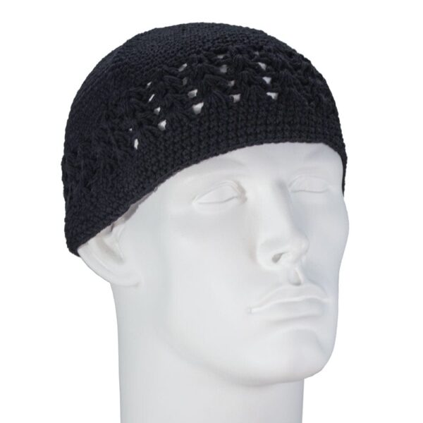 Black Dual Weave Kufi - Single Piece