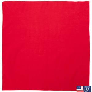 Red USA Made Solid Color Bandana 100% Cotton - 22" x 22" - 1 piece