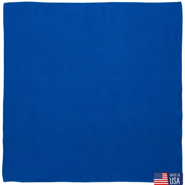 Royal Blue USA Made Solid Color Bandana 100% Cotton - 22" x 22" - 1 piece