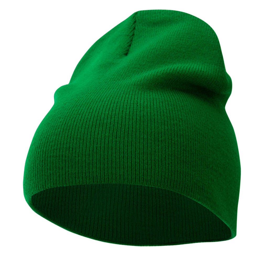 Solid Color Beanie Winter Hat – Kelly Green, 12 pieces