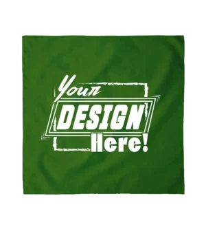 Custom Bandanas 100% Cotton - Screen Printing - 18" x 18", Green