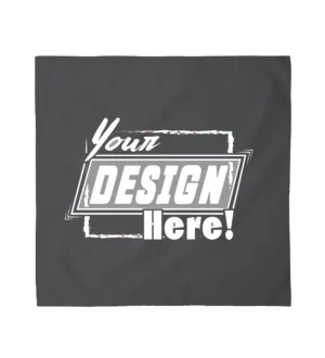 Custom Bandanas 100% Cotton - Screen Printing - 18" x 18", Grey
