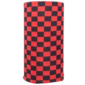 Checkered Tube Headband - 1 piece, Black and Red