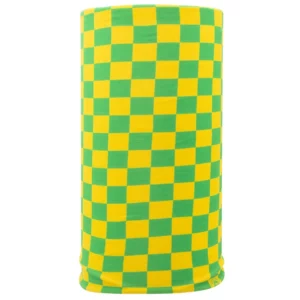 Checkered Tube Headband - 1 piece, Yellow and Green