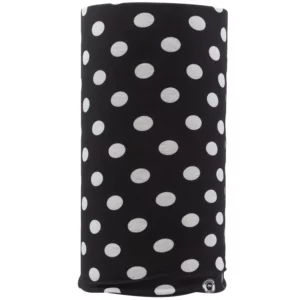Polka Dot Tube Headband, Neck Gaiter - 1 piece, Black