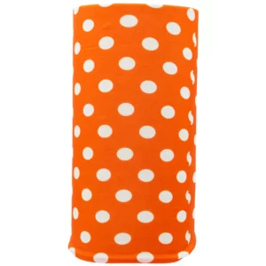 Polka Dot Tube Headband, Neck Gaiter - 1 piece, Orange