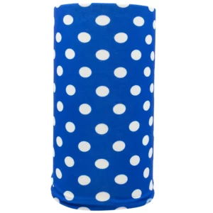Polka Dot Tube Headband, Neck Gaiter - 1 piece, Royal Blue