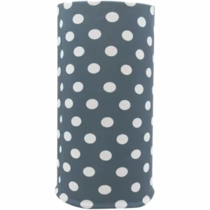 Polka Dot Tube Headband, Neck Gaiter - 1 piece, Dark Grey