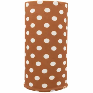 Polka Dot Tube Headband, Neck Gaiter - 1 piece, Brown