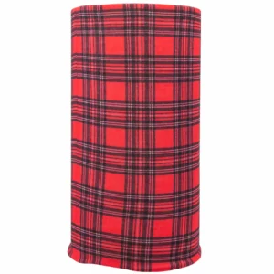 Plaid Tube Headband - 1 piece, Red