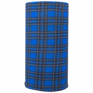 Plaid Tube Headband - 1 piece, Royal Blue