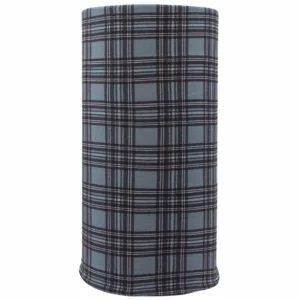 Plaid Tube Headband - 1 piece, Dark Grey