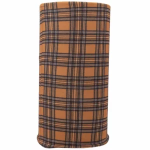 Plaid Tube Headband - 1 piece, Brown
