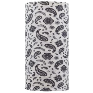 All Over Paisley Tube Headband - 1 piece, White