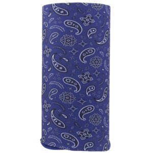 All Over Paisley Tube Headband - 1 piece, Navy Blue