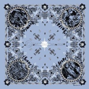 Jesus Christ - Christian Bandana - Light Blue - 22x22 Inch - 22" x 22", 12 pieces