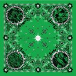 Jesus Christ - Christian Bandana - Kelly - 22x22 Inch - 22" x 22", 600pcs/Case