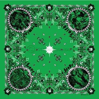 Jesus Christ - Christian Bandana - Kelly - 22x22 Inch - 22" x 22", 600pcs/Case