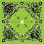 Jesus Christ - Christian Bandana - Lime - 22x22 Inch - 22" x 22", 1 piece