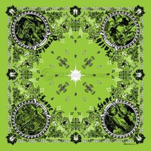 Jesus Christ - Christian Bandana - Lime - 22x22 Inch - 22" x 22", 1 piece
