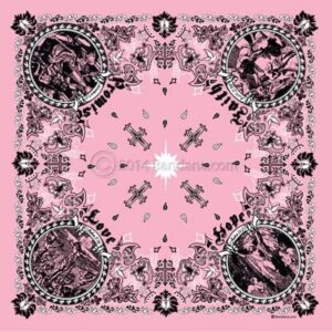 Jesus Christ - Christian Bandana - Light Pink - 22x22 Inch - 22" x 22", 1 piece