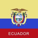 Ecuador Flag Bandana - 22x22 Inch - 22" x 22", 12 pieces