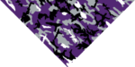 Ultra Violet Camo Triangle Bandana - 22x30x22 Inch - 1 piece
